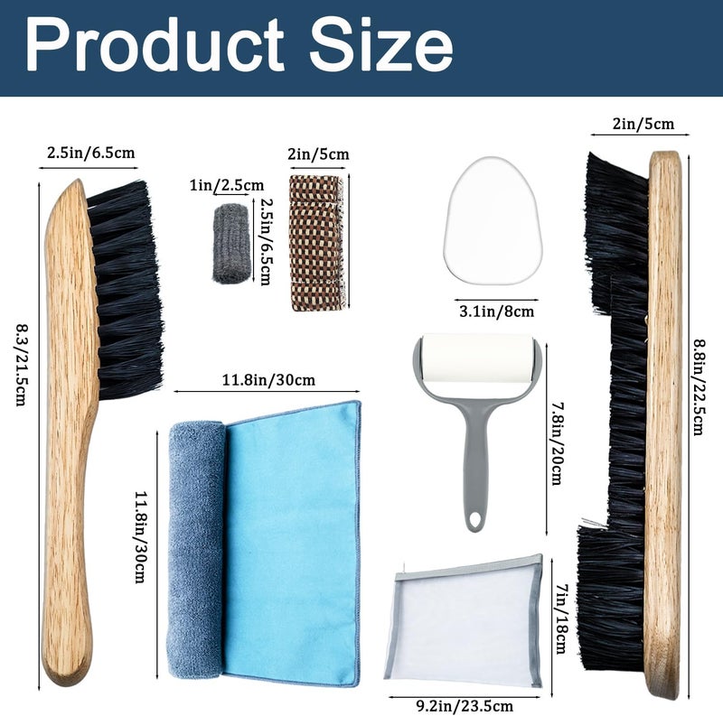 OMTRS Pool Table Brush for Felt, Pool Table Cleaning Kit with Pool Cue Shaft Cleaning, Pool Cue Smoother and Burnisher, Cloth and Pool Stick Slicker, Ferrule Polishing Cotton Billiard Pool Accessories - Image 2